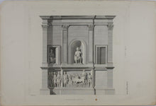 Load image into Gallery viewer, Nicholas Revett. Philopappos Monument. The elevation of the front. Etching by James Record (?). 1792.