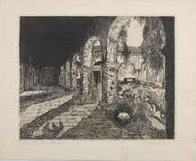 Load image into Gallery viewer, Maletia Beck. San Juan Capistrano Mission. Etching. 1932.