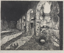 Load image into Gallery viewer, Maletia Beck. San Juan Capistrano Mission. Etching. 1932.