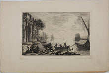 Load image into Gallery viewer, Claude Lorrain, after. Harbour Scene with Rising Sun. Heliogravure by Amand-Durand. C. 1880.