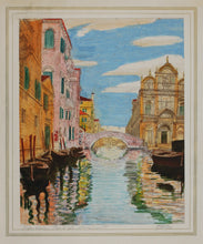 Load image into Gallery viewer, Anonymous. Ponte del Cavallo and Scuola Grande di San Marco. Etching, hand colored. Late XX C.