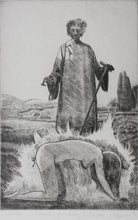 Load image into Gallery viewer, Attributed to Letterio Calapai. Temptation of St Anthony. Etching. 1967.