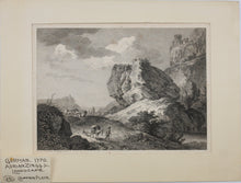 Load image into Gallery viewer, Adrian Zingg. Travellers on a Mountain Pass. Etching. 1770