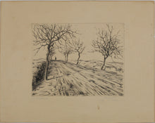 Load image into Gallery viewer, Leopold Thieme. Winter road. Etching. XX C.