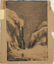 Load image into Gallery viewer, Xavier J. Barile. Winter canyon. Monotype. XX C.