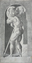Load image into Gallery viewer, Rosso Fiorentino, after. Jacopo Caraglio, after. Saturn. Engraving. XVI C.