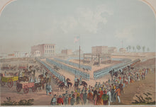 Load image into Gallery viewer, John C. Wise, publisher. Execution of the thirty-eight Sioux Indians. Chromolithograph. 1883.
