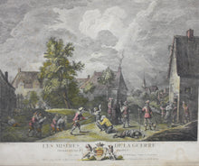 Load image into Gallery viewer, David Teniers the Younger, after. The miseries of war. Color etching by Jacques Philippe Le Bas. 1735-1783.