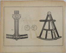 Load image into Gallery viewer, Hadley's quadrant. Roman gold coin of M. Antoninus. Anonymous engraving. 1768.