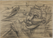 Load image into Gallery viewer, Jack Bennett. The Sailor and the Shark and two studies. Graphite drawing. 1974.