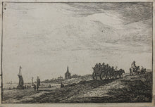 Load image into Gallery viewer, Anthonie Waterloo. Coastline With Horse And Carriage. Etching. 1630 - 1663.