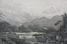 Load image into Gallery viewer, Carl Wagner. Der Isarfall, View of the river Isar. Etching. 1842.