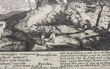 Load image into Gallery viewer, Pieter Schenk. Deucalion and Pyrrha. Engraving. 1704.