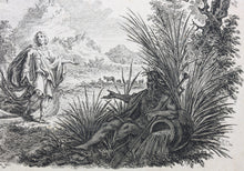 Load image into Gallery viewer, Simon Fokke. A young man and Neptune. Etching. 1722 - 1782.