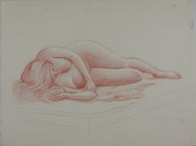 Load image into Gallery viewer, John Middleton Freeman. Reclining nude. Sanguine drawing. Late XX C.