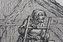Load image into Gallery viewer, Johann Wilhelm Meil, after. A hurdy gurdy player. Wood engraving by Johann Gottlieb Friedrich Unger.
