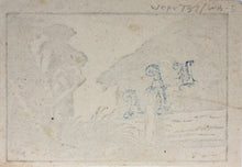 Load image into Gallery viewer, Johann Wilhelm Meil, after. A hurdy gurdy player. Wood engraving by Johann Gottlieb Friedrich Unger.