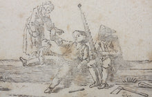 Load image into Gallery viewer, Johann Wilhelm Meil, after. Two carpenters. Wood engraving by Johann Gottlieb Friedrich Unger. 1779.