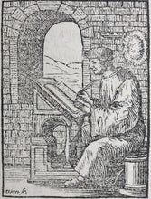 Load image into Gallery viewer, Hans Holbein the Younger, after. Almsgiving. Portrait of Erasmus. Two woodcuts by Johann Gottlieb Friedrich Unger. Late XVIII C.