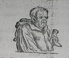 Load image into Gallery viewer, Ambrosius Holbein, after. A Donkey Sings to the Accompaniment of a Harp. Hans Holbein the Younger, after. "The Folly' as a professor of arts or sciences. A Theologian. Three woodcuts by Johann Gottlieb Friedrich Unger. Late XVIII C.