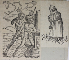 Load image into Gallery viewer, Hans Holbein the Younger, after. Pallas's Birth. A Divine. Two woodcuts. Late XVIII C.