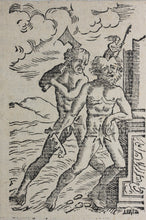 Load image into Gallery viewer, Hans Holbein the Younger, after. Pallas's Birth. A Divine. Two woodcuts. Late XVIII C.
