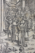 Load image into Gallery viewer, German School XVI C. Oaths of Strasbourg. Print from Laienspiegel by Ulrich Tengler. Woodcut.