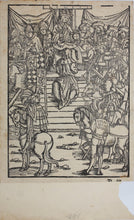 Load image into Gallery viewer, German School XVI C. Oath of fealty. 1518. Woodcut from Laienspiegel by Ulrich Tengler.