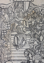 Load image into Gallery viewer, German School XVI C. Oath of fealty. 1538. Woodcut from Laienspiegel by Ulrich Tengler.