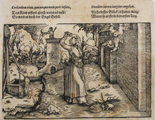 Load image into Gallery viewer, Hans Weiditz. Of the pitiful death of a young child. By a son invented by another's son. Woodcuts illustrations to Petrarch. 1520s - 1530s.