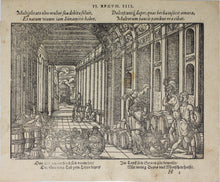 Load image into Gallery viewer, Jost Amman. Elisha Multiplying the Widow's Oil. At the gate of Samaria. Woodcuts. XVI C.