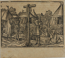 Load image into Gallery viewer, German School XVI C. Brazen Serpent. Woodcut from Bible translated by Martin Luther. XVI C.