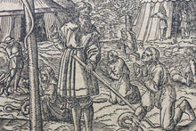 Load image into Gallery viewer, German School XVI C. Brazen Serpent. Woodcut from Bible translated by Martin Luther. XVI C.