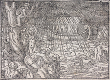 Load image into Gallery viewer, German School XVI C. Eight illustrations from the Bible. Woodcuts. Page 148/1 from ancient album.