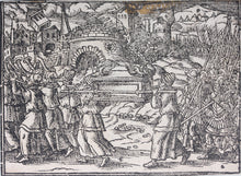 Load image into Gallery viewer, German School XVI C. Eight illustrations from the Bible. Woodcuts. Page 148/1 from ancient album.