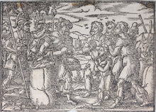 Load image into Gallery viewer, German School XVI C. Eight illustrations from the Bible. Woodcuts. Page 148/1 from ancient album.