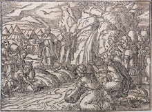 Load image into Gallery viewer, German School XVI C. Eight illustrations from the Bible. Woodcuts. Page 148/2 from an ancient album.