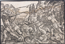 Load image into Gallery viewer, German School XVI C. Five illustrations from the Bible. Woodcuts. Page 148/4 from ancient album.