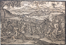 Load image into Gallery viewer, German School XVI C. Five illustrations from the Bible. Woodcuts. Page 148/4 from ancient album.