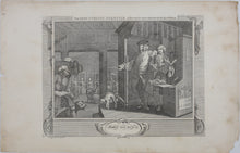 Load image into Gallery viewer, William Hogarth, after. Five engravings by Ernst Ludwig Riepenhausen from A Rake’s Progress (1) and Industry and Idleness (4). Late XVIII–Mid XIX C.