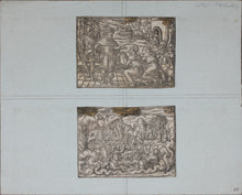 Load image into Gallery viewer, German School XVI C. Six illustrations from the Bible. Woodcuts. Page 148/3 from an ancient album.