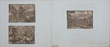 Load image into Gallery viewer, German School XVI C. Five illustrations from the Bible. Woodcuts. Page 148/4 from ancient album.