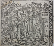 Load image into Gallery viewer, Johannes Adelphus. Die Türkisch Chronik. The Sultan conversing with the Grand Master of Rhodes. Woodcut. XVI C.