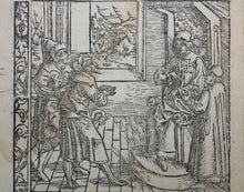 Load image into Gallery viewer, Johannes Adelphus. Die Türkisch Chronik. Ottoman emissaries to the Grand Master of the Knights Hospitaller in Rhodes. Woodcut. XVI C.