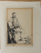Load image into Gallery viewer, John William Winkler. The Worker's Rest. Etching. 1923.
