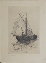 Load image into Gallery viewer, American School XX C. Sailboat (Rendezvous). Etching.