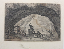 Load image into Gallery viewer, Jacques Callot. The Cavern of Brigands. Etching. C. 1617.