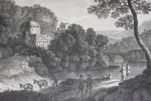 Load image into Gallery viewer, Jan Both, after. M. Lacombe, after. Les Voyageurs. Engraving by François Nicolas Barthélemy Dequevauviller, Late XVIII C.