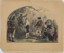 Load image into Gallery viewer, Felix O.C. Darley, after. Last words of Captain Nathan Hale, the hero martyr of the American Revolution. Engraving by Alexander Hay Ritchie. 1858.
