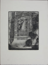 Load image into Gallery viewer, Kent Hagerman. Sundial on the Singing Tower. Etching. C. 1930.